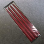 Pack of 4 x 32cm Ruby Red Taper Dinner Candles